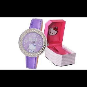 NWT Hello Kitty Analogue Purple Strap Watch
